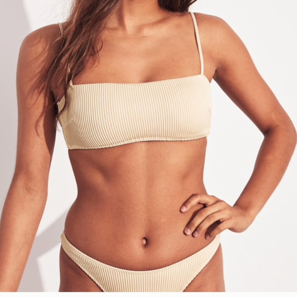 Hollister Ribbed square neck bikini top & bottom